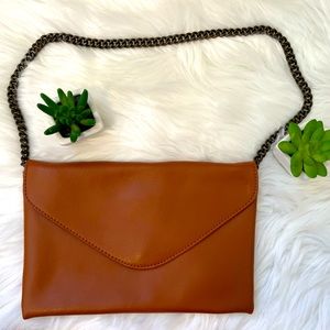 J. Crew Leather Envelope Clutch or Shoulder Bag NWOT